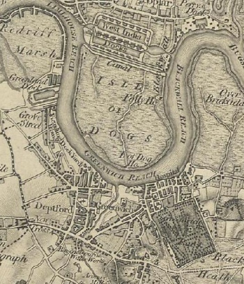 Greenwich map_1805-Ordnance Survey First Series, Sheet 1 - GB Historical GIS_University of Portsmouth