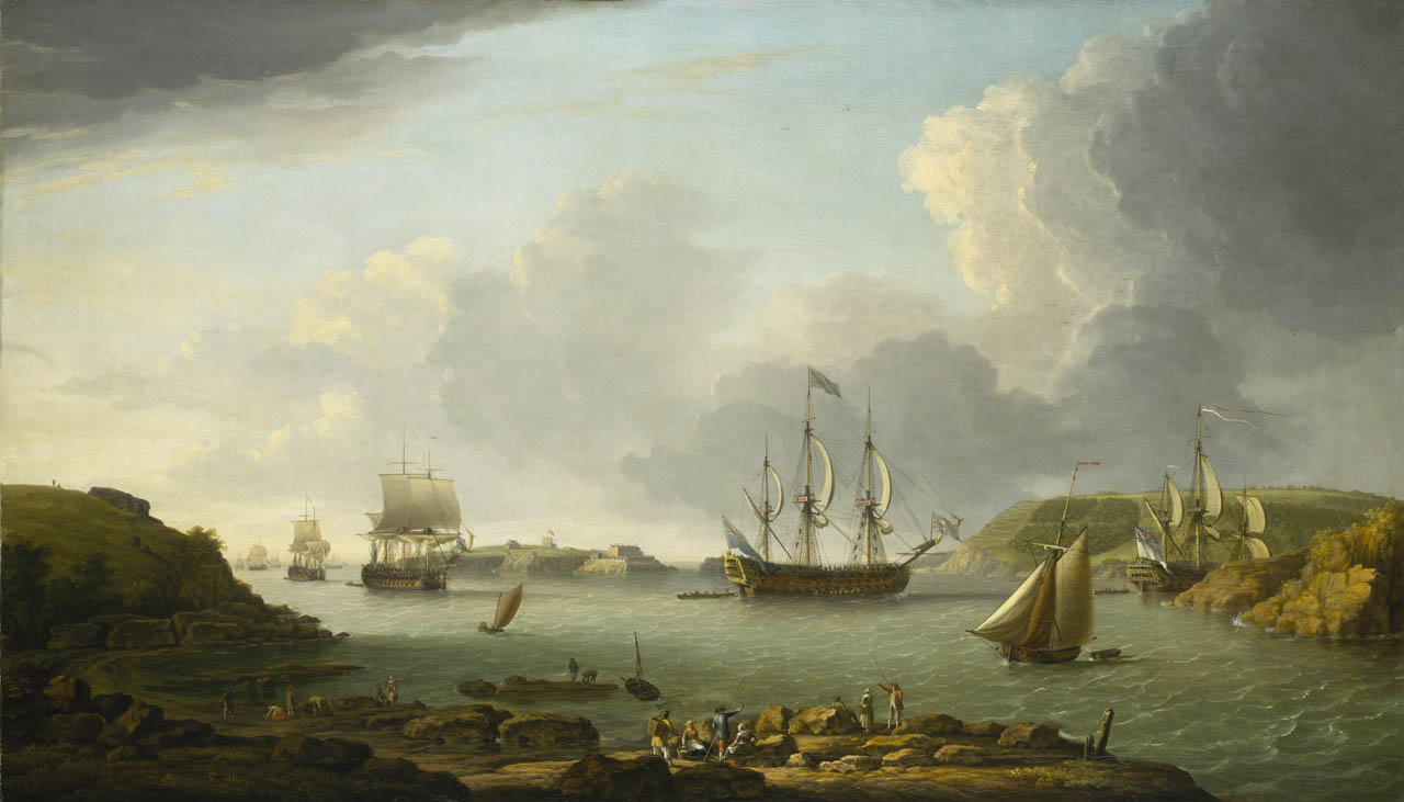 Plymouth_Return of fleet into Plymouth Harbour_D Serres 1766