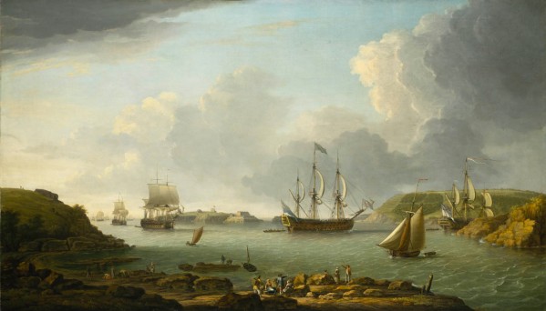 Plymouth_Return of fleet into Plymouth Harbour_D Serres 1766