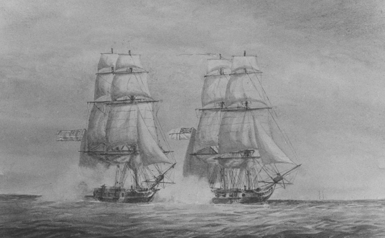 American Privateer PIONEER Taken by HMS SOPHIE_1812a