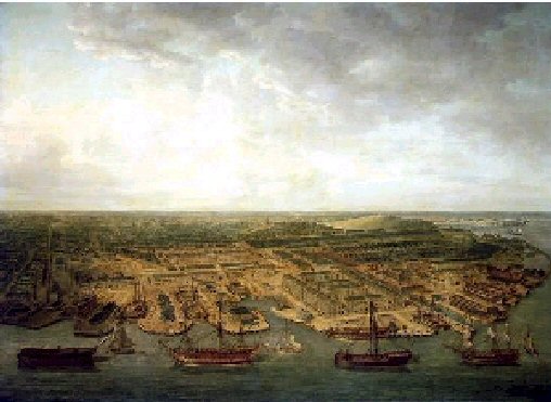 Plymouth Dockyard_Oil painting_Pocock, Nicholas_1798