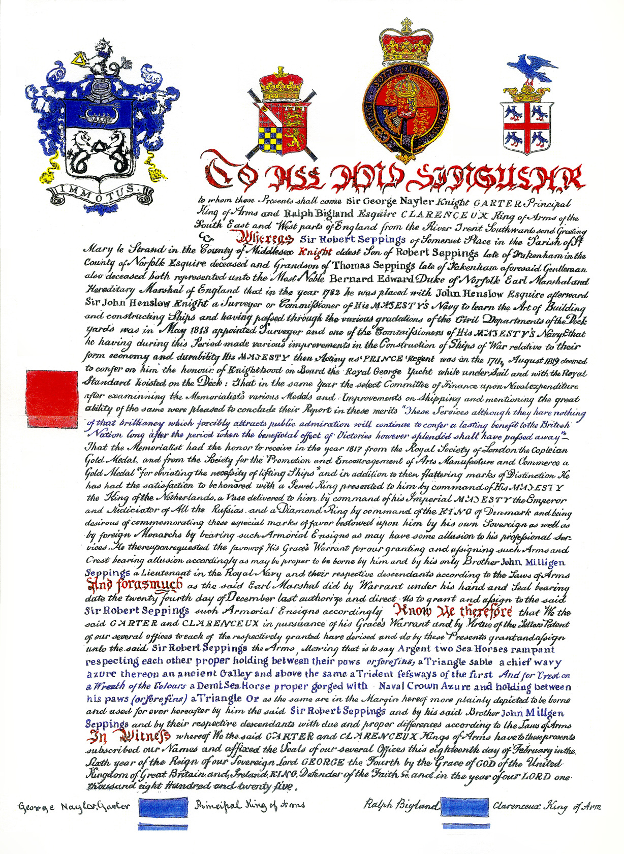 Seppings_Coat of Arms & Crest_18250218 a s